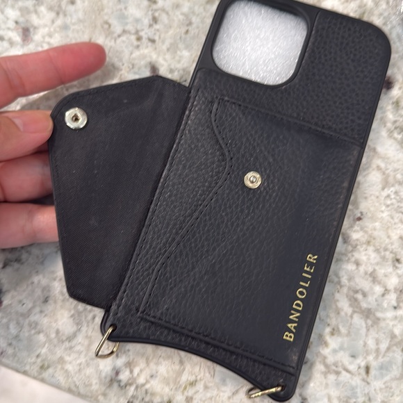 Bandolier Hailey Crossbody Phone Case in Black/Gold for Apple iPhone 14 Plus - Picture 8 of 10